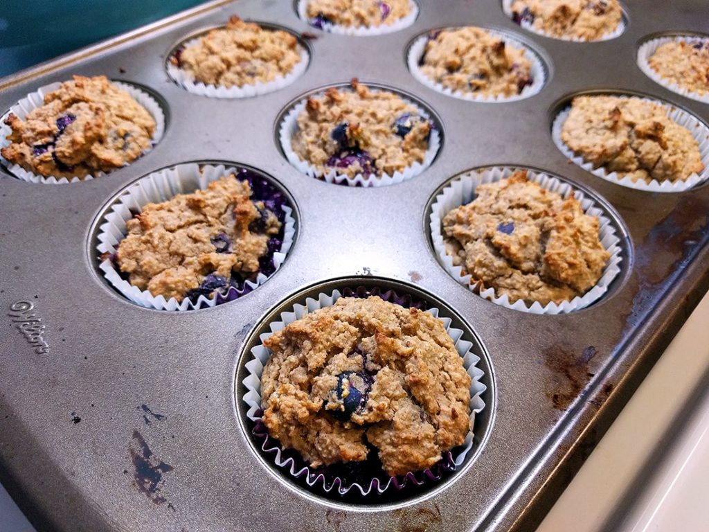 vegan lemon blueberry muffins