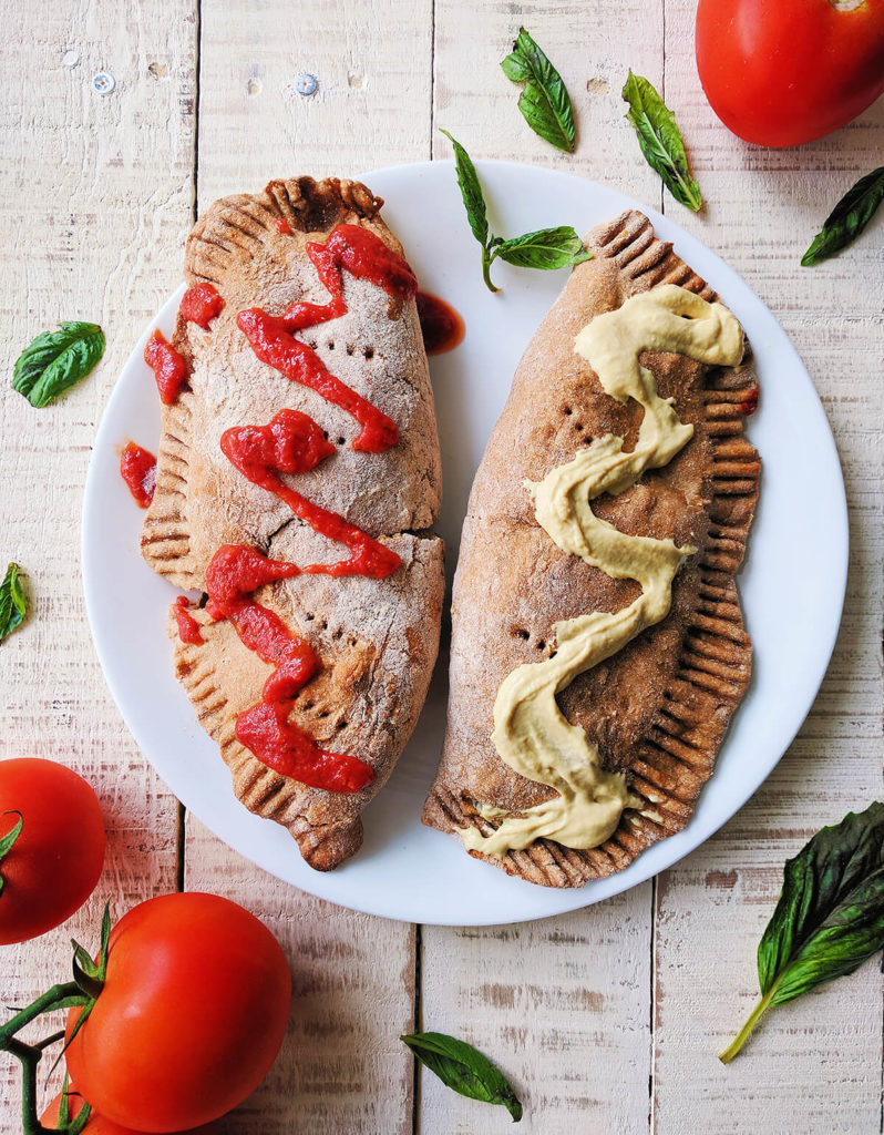 Vegan whole wheat calzones | spartanlifeblog.com