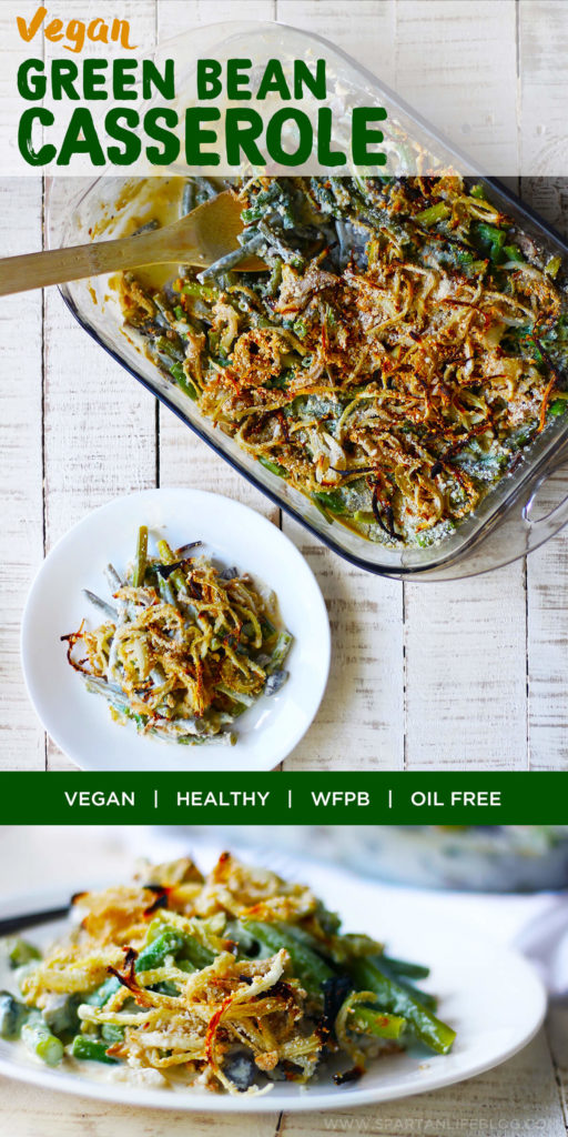 Vegan green bean casserole | by spartanlifeblog.com