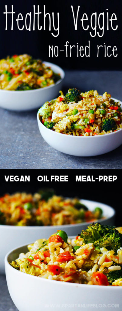 Healthy meal prep for veggie no-fried rice | spartanlifeblog.com