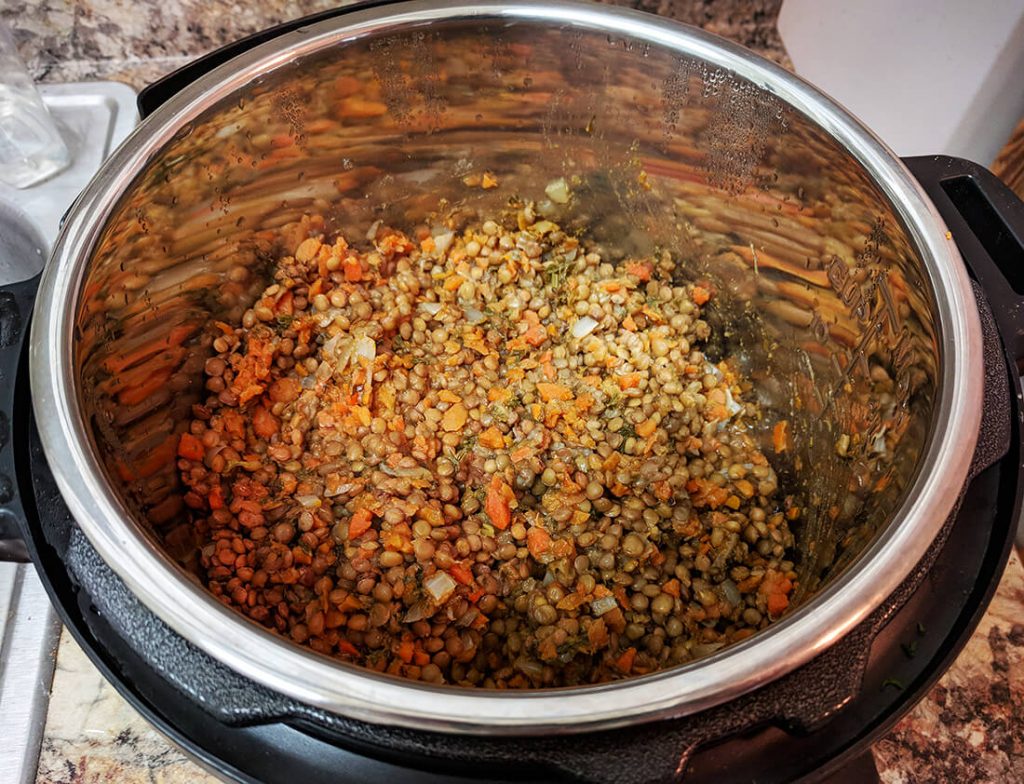 savory lentils pressure cooker