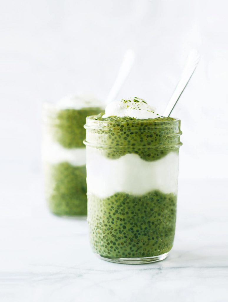 Almond Matcha Chia Seed Pudding | spartanlifeblog.com