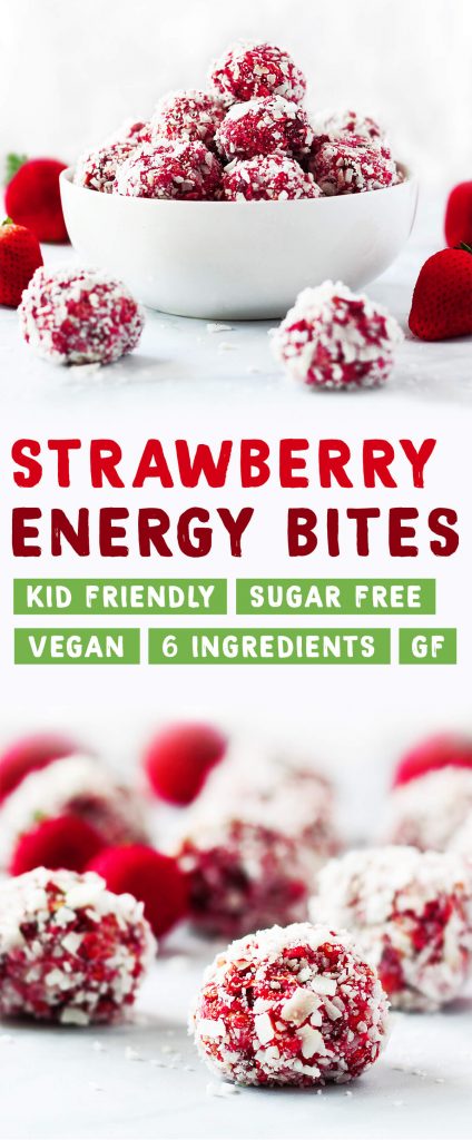 Healthy strawberry energy bites snack | spartanlifeblog.com